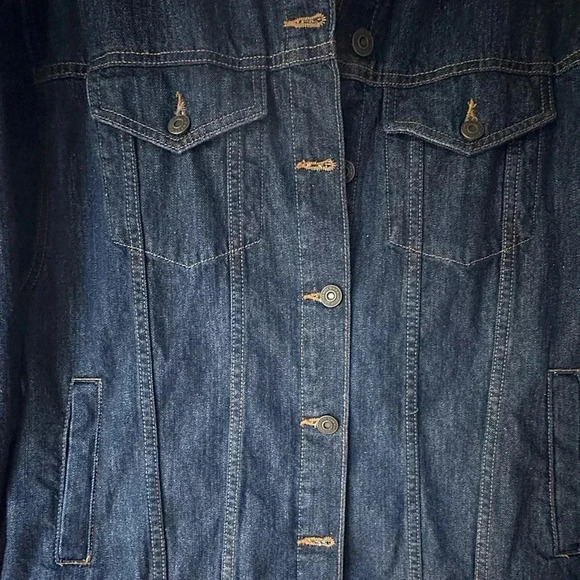 ZARA | NWOT | DENIM BUTTON FRONT JACKET OVERSIZED | Z1975 | SIZE: SMALL - Picture 5 of 11